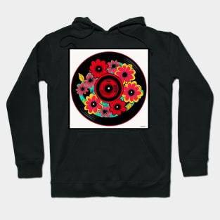 Mod Floral Vinyl Record Hoodie